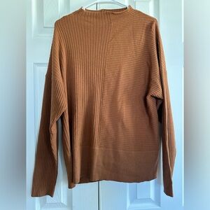 Modern citizen brown ribbed lightweight sweater size Large